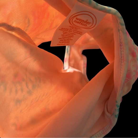 EUC Tie dyed XS/4-5T bathing suit used once or twice with plastic clamp. - Picture 4 of 5